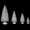 ACCESSOIRE VILLAGE DE NOEL 10 SAPINS BLANC