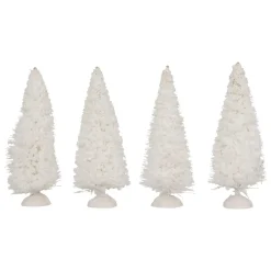 ACCESSOIRE VILLAGE SAPIN BLANC X4 PIECES
