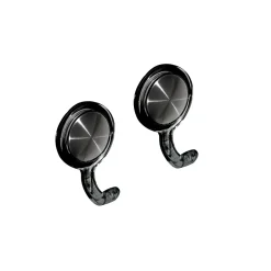 ACCROCHE TORCHON X2 GRIS NOIR TRANSPARENTS