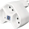ADAPTATEUR MULTIPLE MANTA 3XT13 ROTATIF A 320 DEGRES BLANC