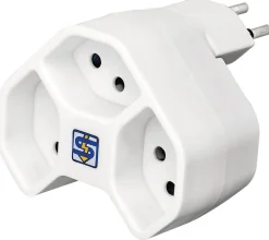 ADAPTATEUR MULTIPLE MANTA 3XT13 ROTATIF A 320 DEGRES BLANC