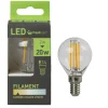 AMPOULE LED 2 FILAMENTS BOULE E14 2W