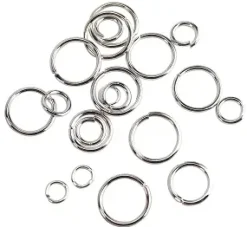 ANNEAUX DE LIAISON RONDS ARGENT 5 A 12 MM X120 PIECES