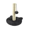 ARBRE CHATON SOCLE TETE DE CHAT ET JOUET 30X33CM ANTHRACITE
