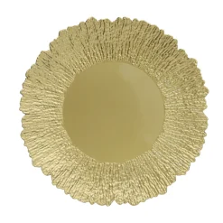 ASSIETTE DECORATION DOREE D.33CM