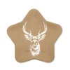 ASSIETTE ETOILE CERF KRAFT D.23CM X6 PIECES