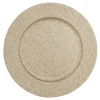 ASSIETTE PRESENTATION RONDE PAILLETEE OR D.33CM