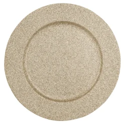ASSIETTE PRESENTATION RONDE PAILLETEE OR D.33CM