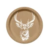 ASSIETTE RONDE CERF KRAFT D.23CM X6 PIECES