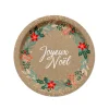 ASSIETTE RONDE COURONNE NATURE D.23CM X6 PIECES