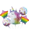 BALLON ALLUMINIUM LICORNE X4