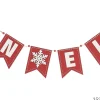 BANDEROLE NOEL 112X15CM ROUGE