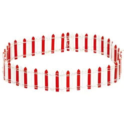 BARRIERE BLANC ROUGE 44 LEDS VILLAGE DE NOEL