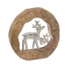 BOIS CERCLE RENNE METAL 25CM