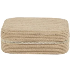 BOITE BIJOUX VELOURS COTELE RECTANGLE