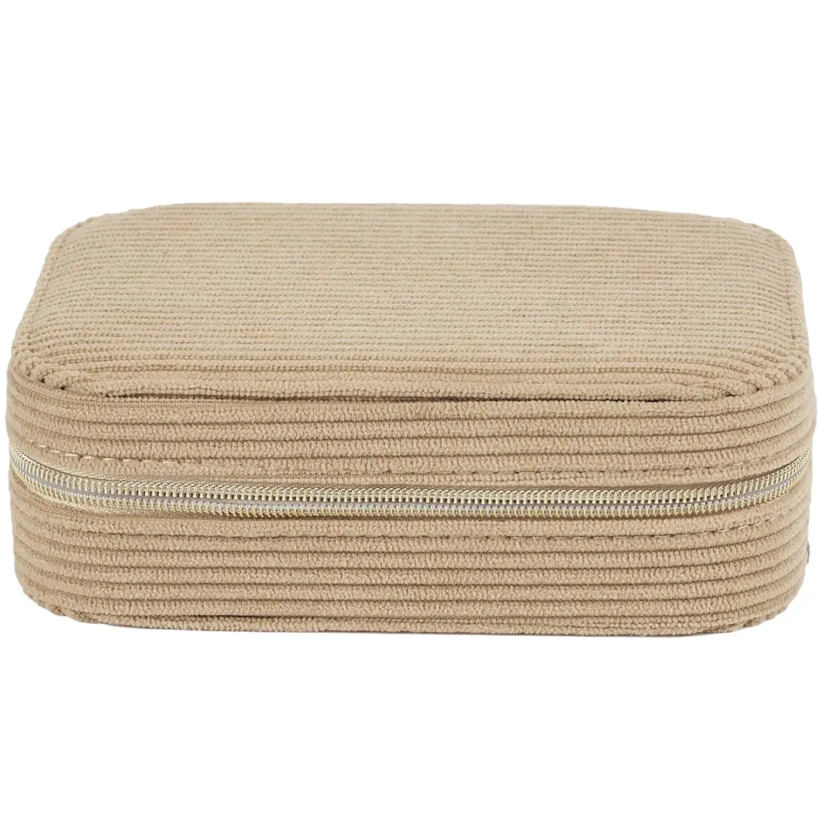 BOITE BIJOUX VELOURS COTELE RECTANGLE