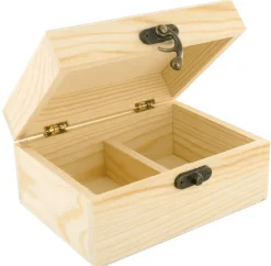 BOITE BOIS 2 COMPARTIMENTS 14.5 X 11 X 7 CM