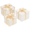 BOITE CADEAU OR BLANC D.11X11X9CM