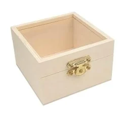 BOITE COFFRET BOIS 8X8X5CM