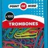 BOITE DE 100 TROMBONES COULEUR