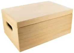 BOITE RANGEMENT BOIS 29.5 X 19 X 13 CM