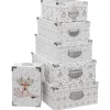 BOITE RECTANGLE DOUCEUR NEIGE D.40X26.5X13.8CM