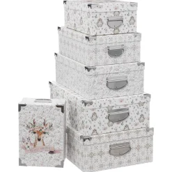 BOITE RECTANGLE DOUCEUR NEIGE D.36X24.5X12.5CM