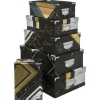 BOITE RECTANGLE GEOMETRIQUE NOIR D.40X26.5X13.8CM