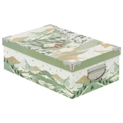 BOITE RECTANGLE GIVRE D HIVER D.28X19.5X10.8CM