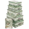 BOITE RECTANGLE GIVRE D HIVER D.32X21.5X11.8CM