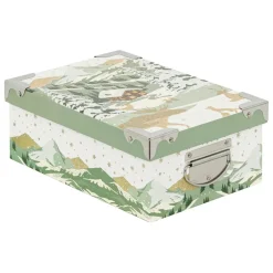 BOITE RECTANGLE GIVRE D HIVER D.48X33.5X16CM