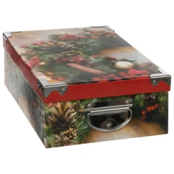 BOITE RECTANGLE IMPRIME TRADITIONNEL D.24.5X16.5X9CM