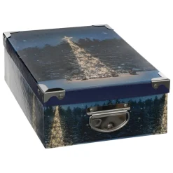 BOITE RECTANGLE IMPRIME TRADITIONNEL D.24.5X16.5X9CM