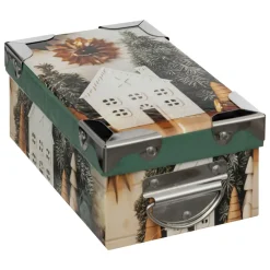 BOITE RECTANGLE IMPRIME TRADITIONNEL D.28.5X20.5X10CM