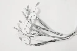 BOLDUC METALLISE AVEC ATTACHE POUR BALLON X12 PIECES ARGENT