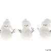BONHOMME NEIGE FOURRURE BLANCHE 7X7X15.5CM