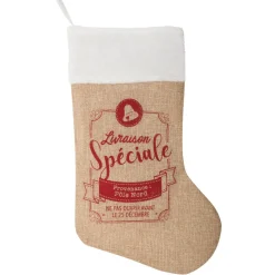BOTTE JUTE IMPRIME ROUGE H.45CM