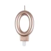 BOUGIE ANNIVERSAIRE CHIFFRE 0 H.7.5CM ROSE GOLD