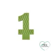 BOUGIE ANNIVERSAIRE CHIFFRE 1 CIRE D ABEILLE H.8CM VERT