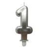 BOUGIE ANNIVERSAIRE CHIFFRE 1 H.7.5CM ARGENT