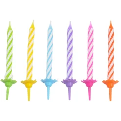 BOUGIE ANNIVERSAIRE COULEUR X24PCS