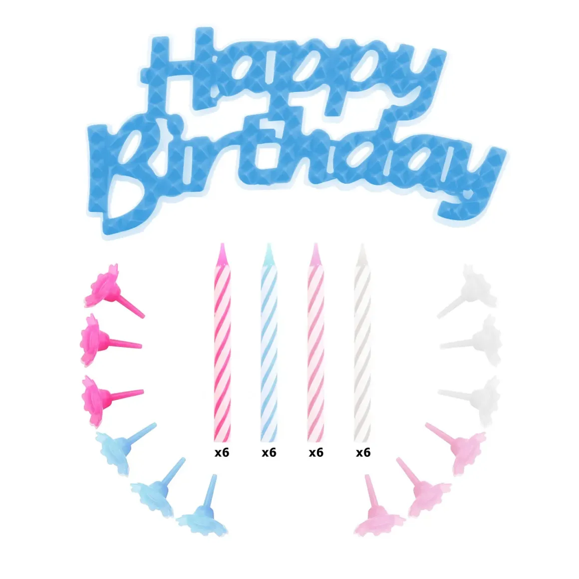BOUGIE ANNIV X24 ET DECO JOYEUX ANNIV