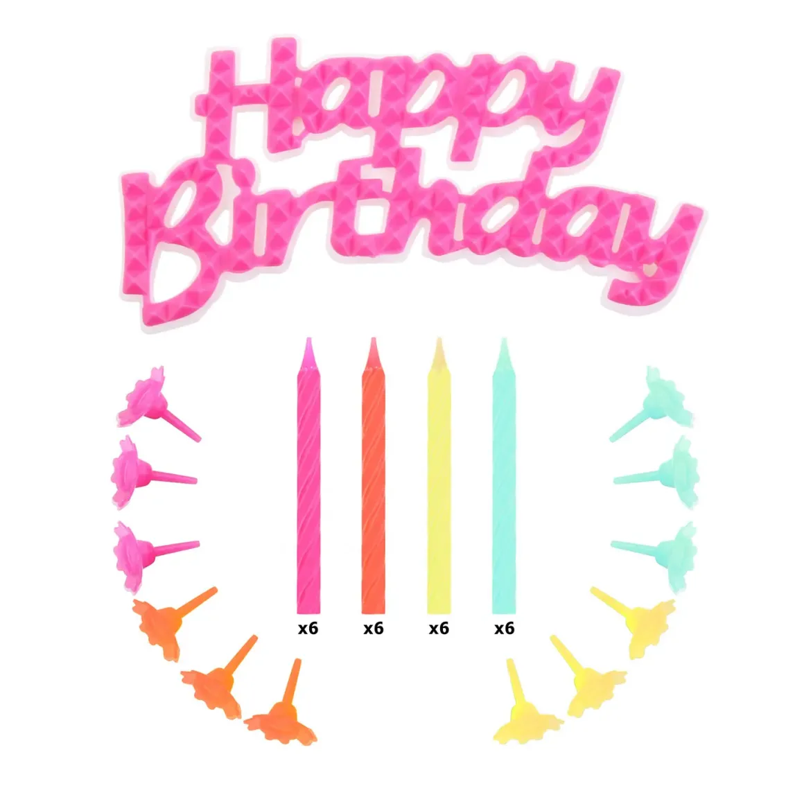 BOUGIE ANNIV X24 ET DECO JOYEUX ANNIV