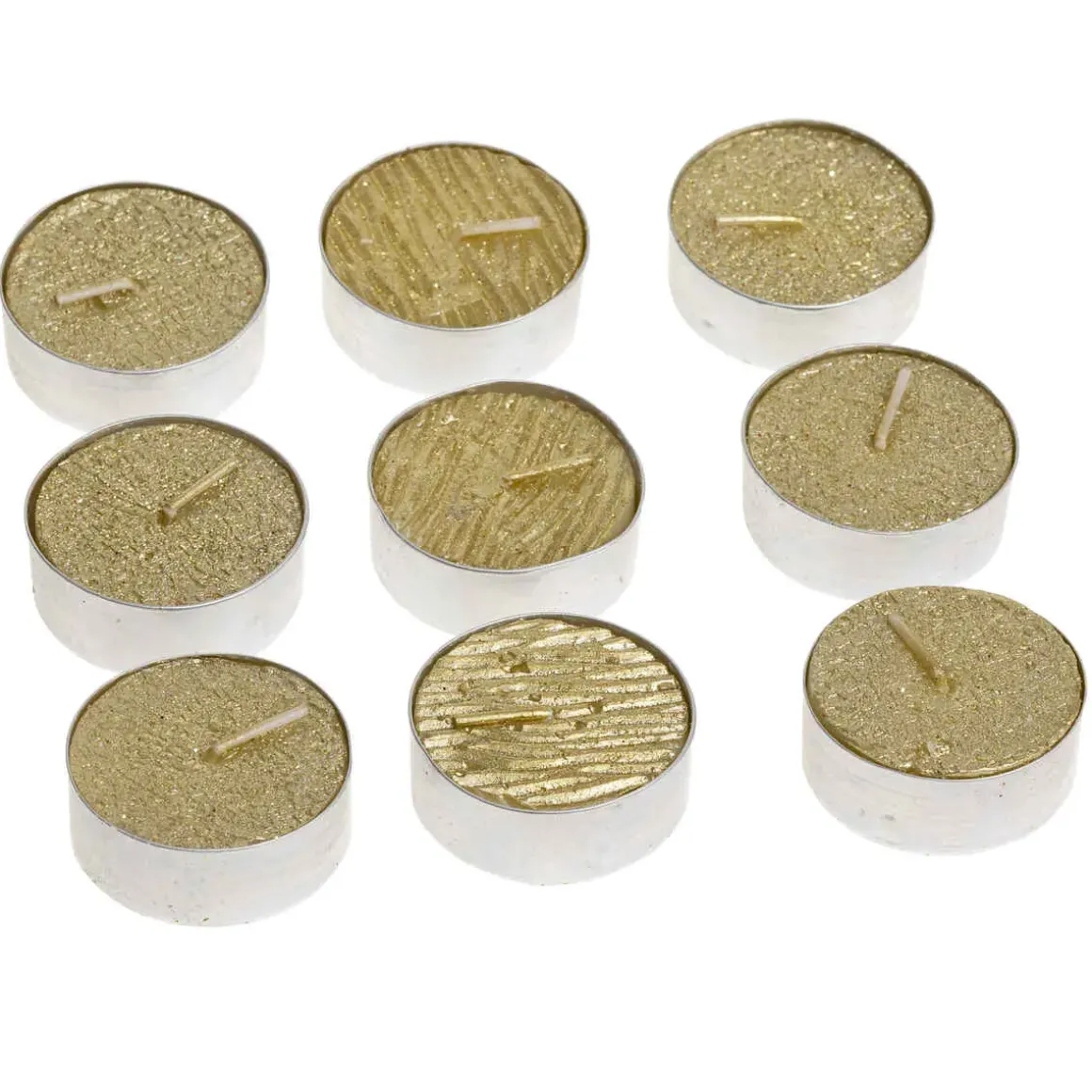 BOUGIE CHAUFFE PLAT PAILLETTE X9 PIECES OR 12G