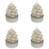 BOUGIE CHAUFFE PLAT POMME DE PIN ENNEIGE X4 PIECES 100G