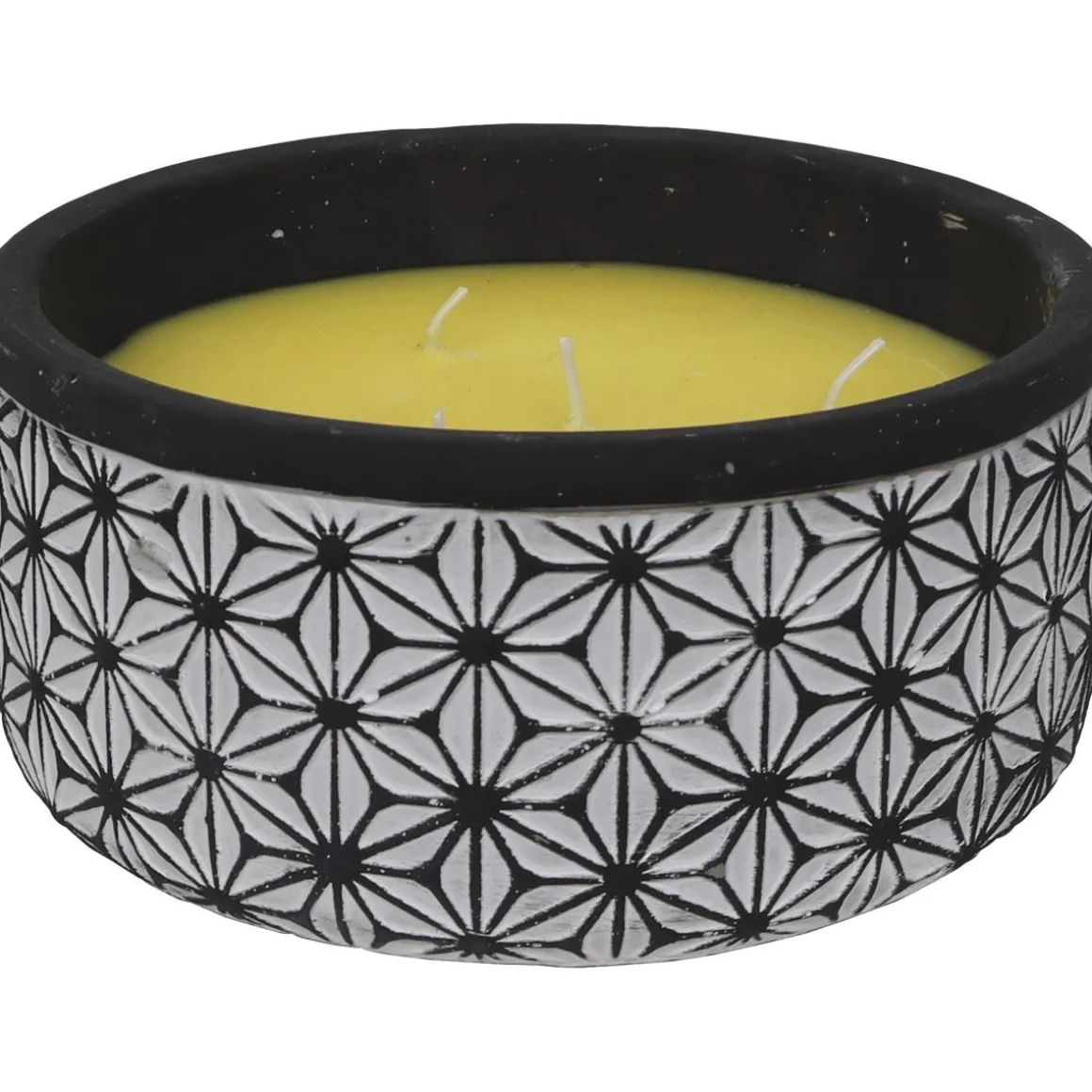 BOUGIE CITRONNELLE POT CIMENT AZTECA MEGA GRAND MODELE NOIR