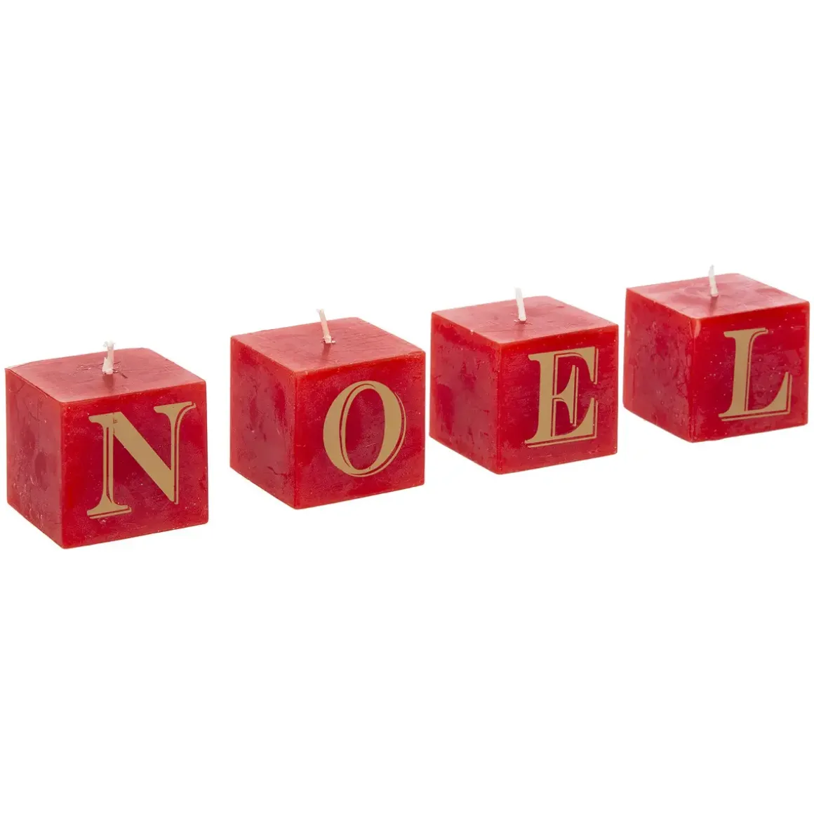BOUGIE CUBE NOEL X4 PIECES 5CM 448G