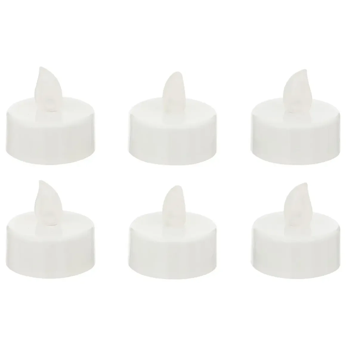 BOUGIE LED CHAUFFE PLAT BLANCHE X6 PIECES