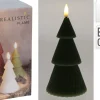 BOUGIE LED SAPIN D.11CM VERT