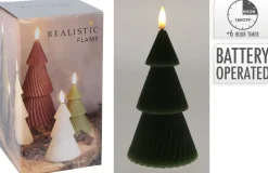 BOUGIE LED SAPIN D.11CM VERT